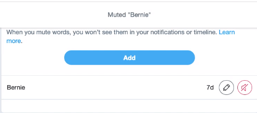 Mute Words on Twitter