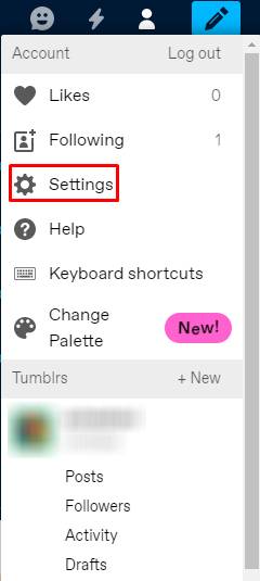 Settings - How To Delete a Blog in Tumblr
