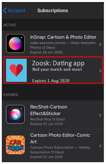 Zoosk app - How to Cancel Zoosk Subscription