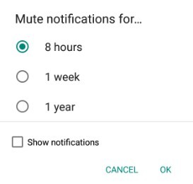 mute notification