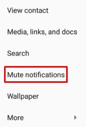 Mute notification