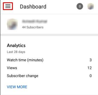Dashboard menu - How To See Your Subscribers On YouTube