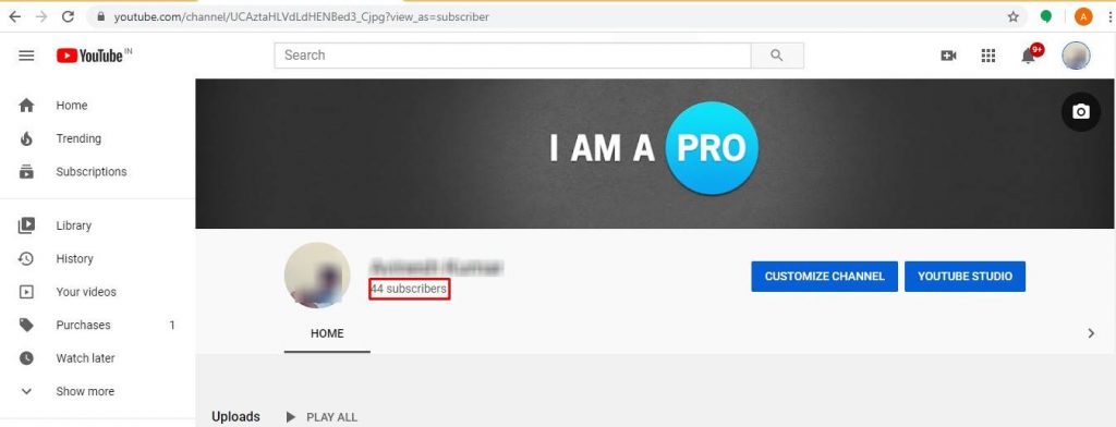 Channel page - How To See Your Subscribers On YouTube