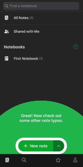  Evernote Dark Mode on iPhone