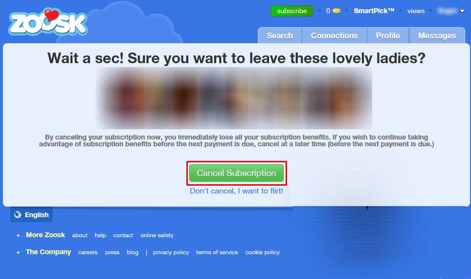 Cancel subscription - How to Cancel Zoosk Subscription