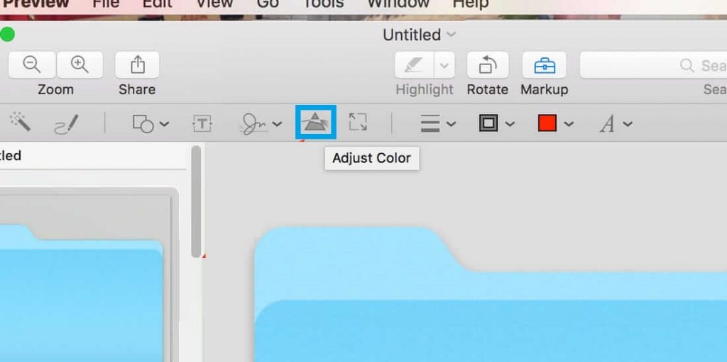 Select Adjust Color-How to Change Folder Color on Mac