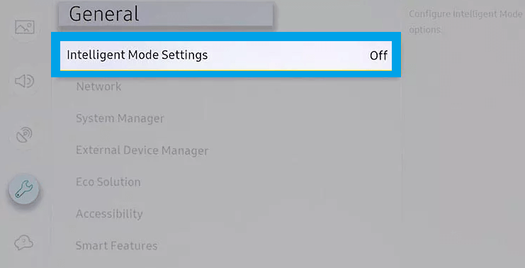 Select Intelligent Mode Settings