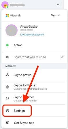 Select Settings-How to Unblock Someone on Skype 