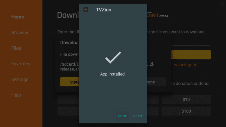 TVZion on Firestick