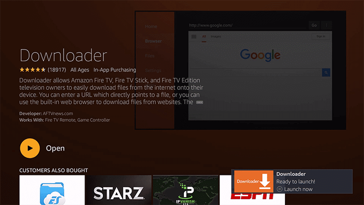 Install Downloader  on Firestick