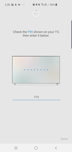 Enter the PIN