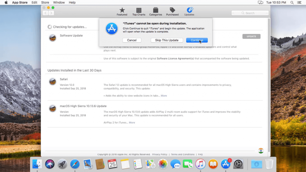 Update iTunes on Mac