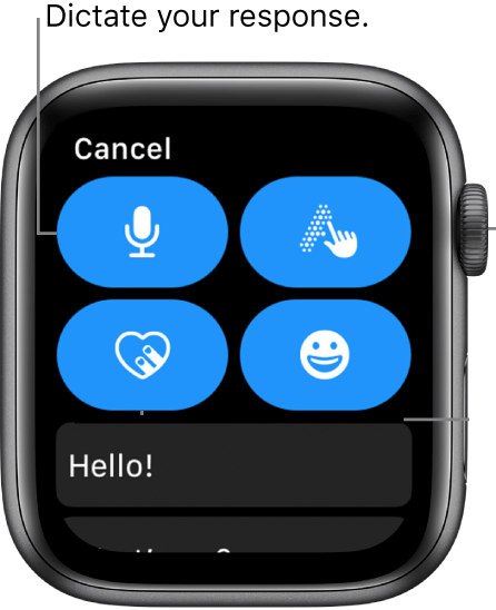 Use Microphone to Dictate Messages - How to Text on Apple Watch 