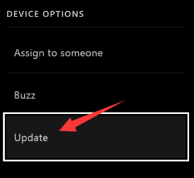 Update button