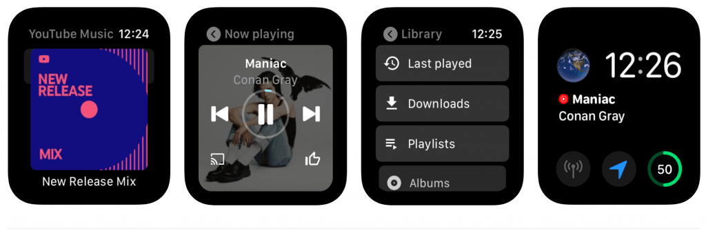 YouTube Music on Apple Watch