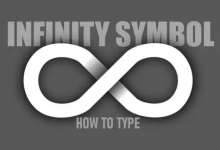 infinity symbol on keyboard