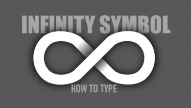 infinity symbol on keyboard