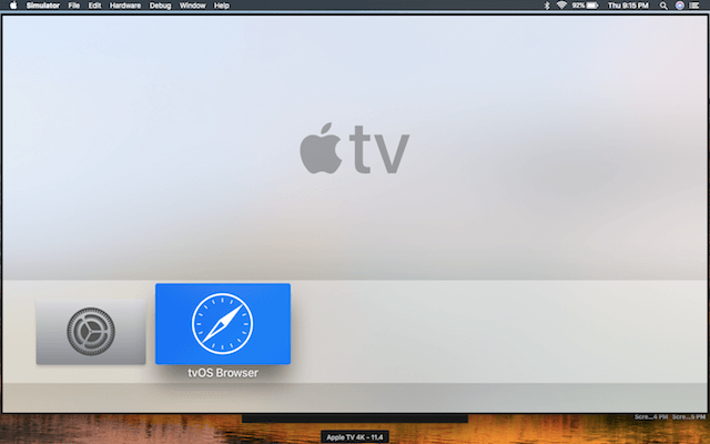 tvOS Browser on Apple TV