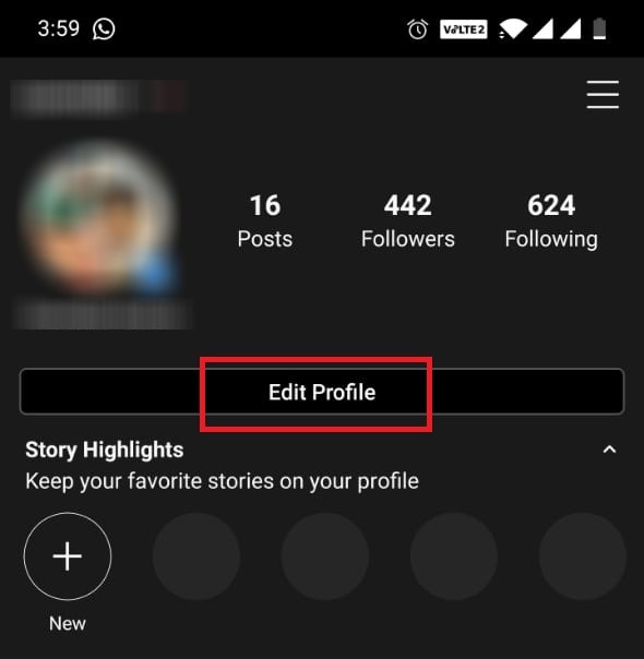 Edit profile