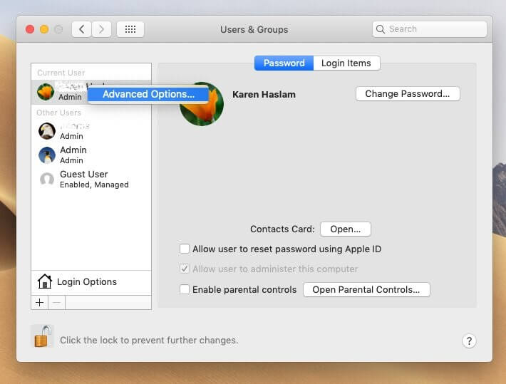 Change Admin Name on Mac
