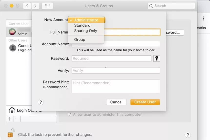 Change Admin Name on Mac