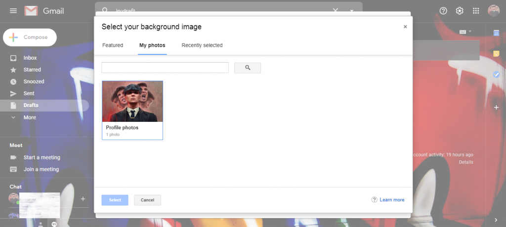 Change Background on Gmail