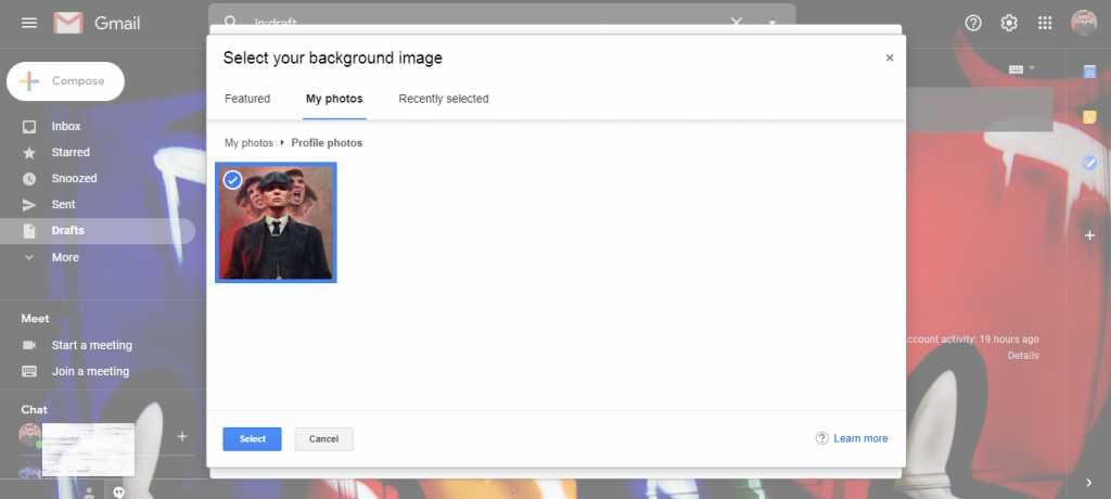 Change Background on Gmail