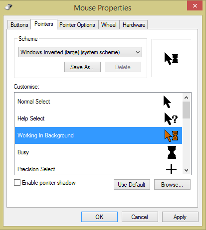 Change Cursor on Windows 10