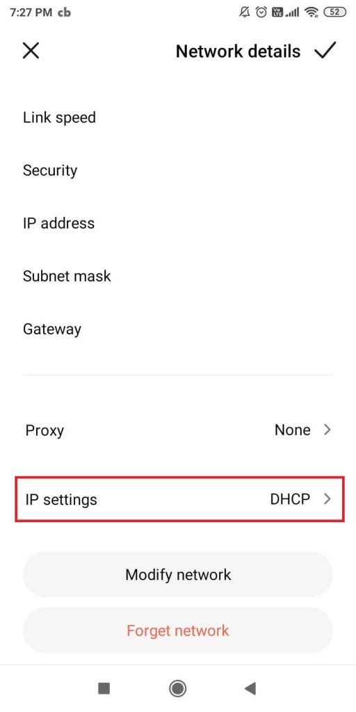 IP Settings