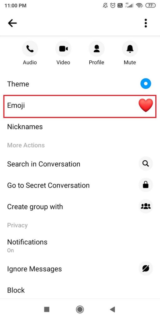 Change Emoji on Messenger