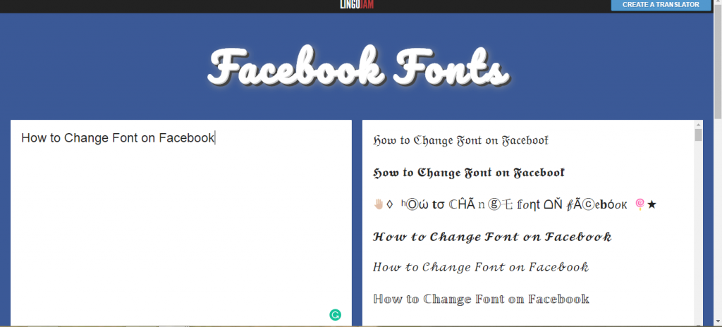 Change Font on Facebook