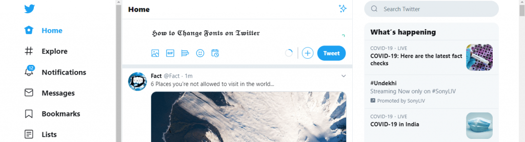 Change Font on Twitter