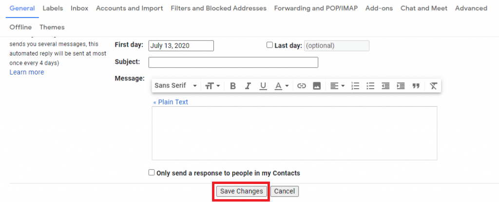 Change Gmail Language