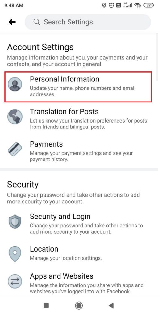 Personal Information - How to Change Phone Number on Facebook