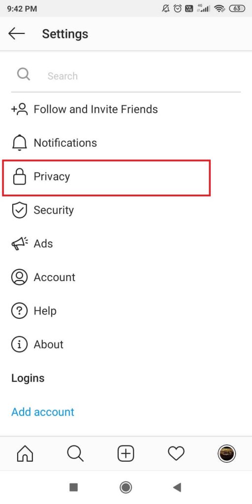 Change Privacy Settings on Instagram