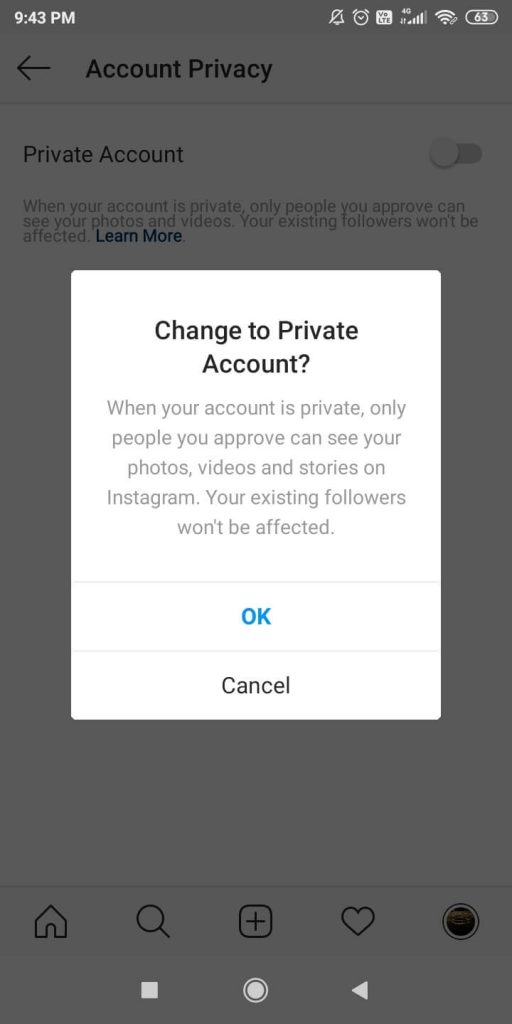 Change Privacy Settings on Instagram