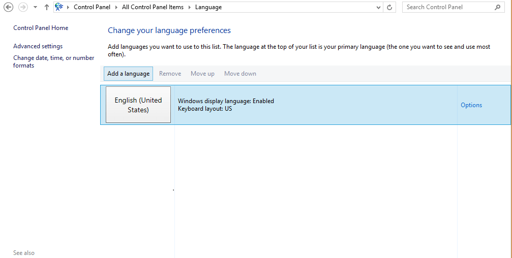 Change Keyboard Language on Windows 8