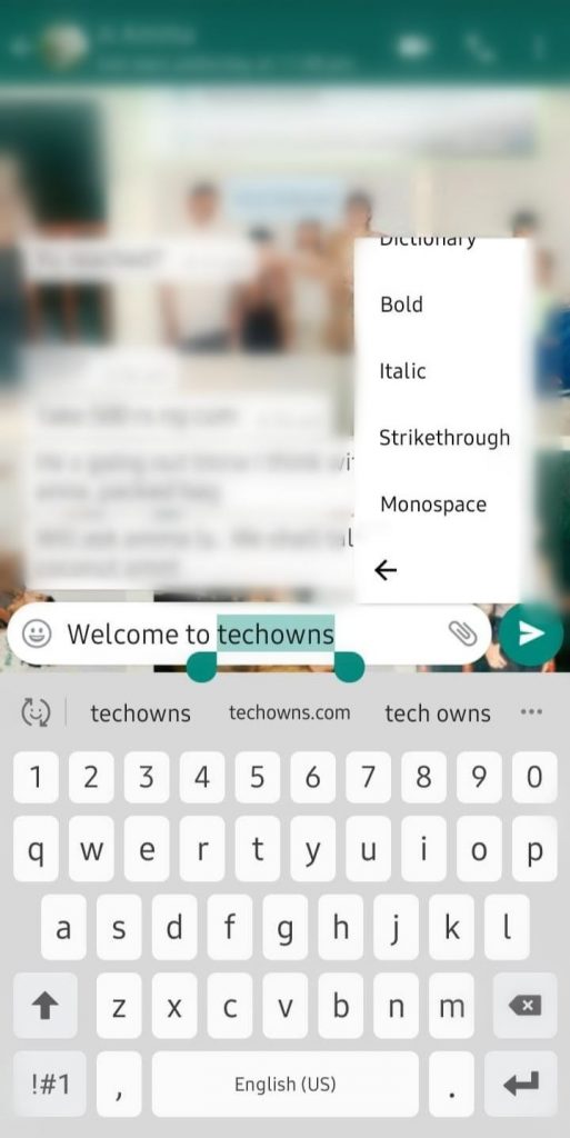 Choose to Change Font on WhatsApp