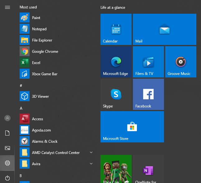 Choose Settings to Change Font on Windows 10 