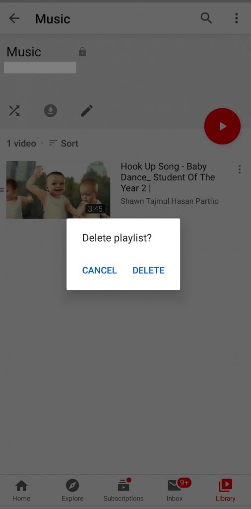 Delete YouTube Playlist