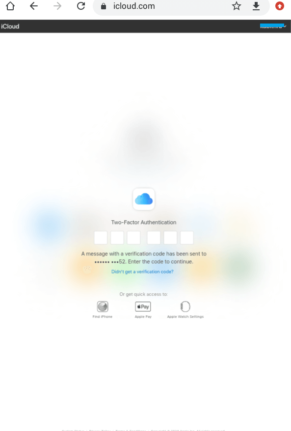 Enter Verification Code to Access iCloud Photos on Android