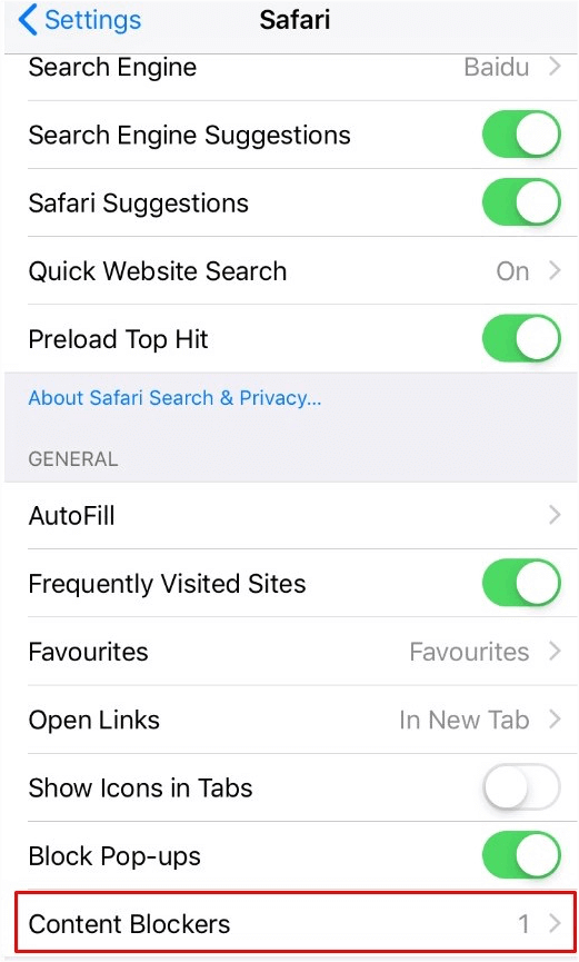 Select Content Blocker