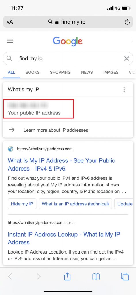 Find IP address on iPhone