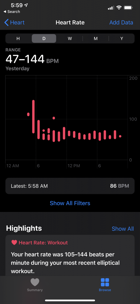 Heart Rate History