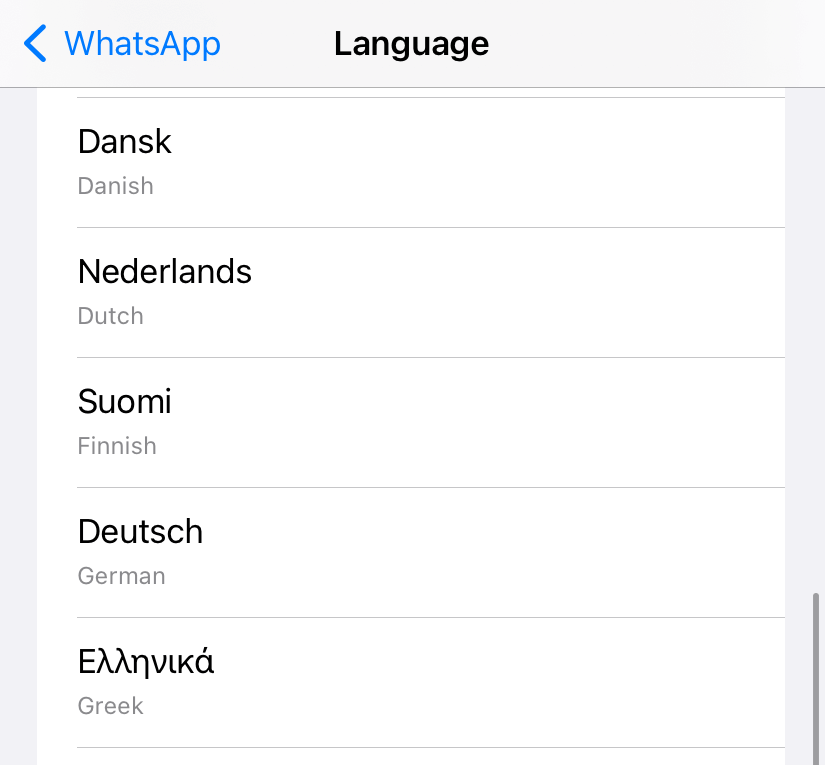How to Change Language in WhatsApp