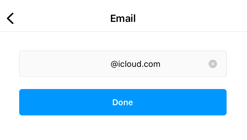 Enter the new email address for Instagram
