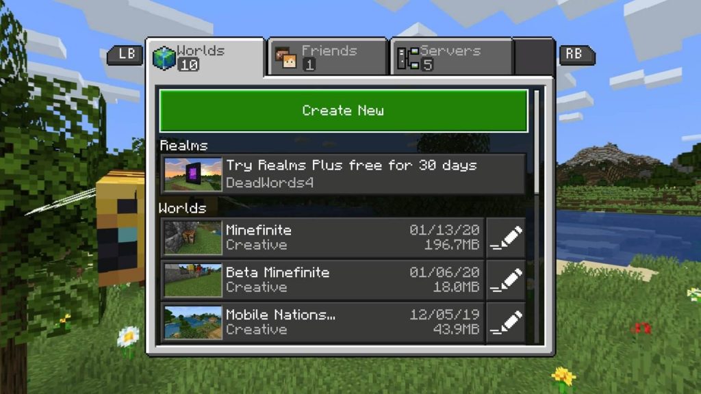 Minecraft Cross-Play between PC and Xbox