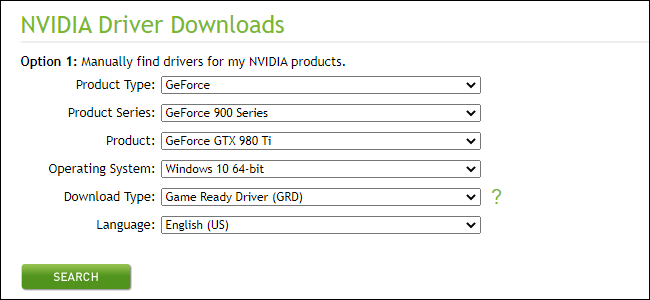 NVIDIA Driver download