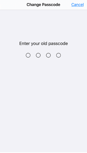 Provide Old Passcode