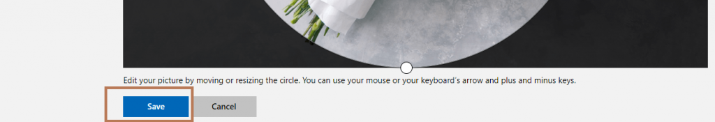 Save to Change Profile Picture on Outlook